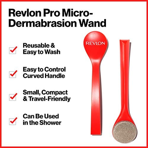 عصا تقشير الجلد من ريفلون تقشر البشرة بلطف بحبيبات ماسية حقيقية 1 عدد Microdermabrasion Wand by Revlon, Gently Exfoliate Skin with Real Diamond Grit, 1 Count