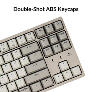 لوحة مفاتيح ميكانيكية سلكية قابلة للتبديل السريع Keychron C1 Hot-swappable Wired Mechanical Keyboard for Mac Layout, Keychron Mechanical Blue Switch/USB Type-C Cable/Double-Shot ABS Keycaps Tenkeyless 87 Keys Computer Keyboard for Windows PC