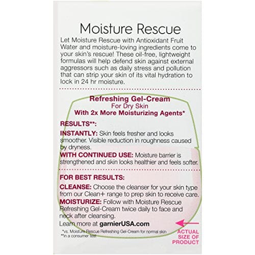 مرطب للوجه لإنقاذ الرطوبة للبشرة الجافة Garnier SkinActive Moisture Rescue Face Moisturizer, Dry Skin, 1.7 oz.