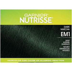 غارنييه صبغة شعر نوتريس كريم صبغة مغذية فائقة اللون Garnier Hair Color Nutrisse Ultra Color Nourishing Hair Color Creme, Dark Matcha Em1, 1 Count