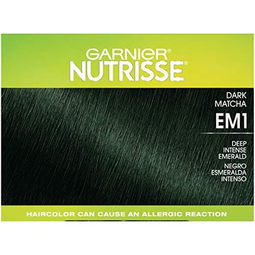 غارنييه صبغة شعر نوتريس كريم صبغة مغذية فائقة اللون Garnier Hair Color Nutrisse Ultra Color Nourishing Hair Color Creme, Dark Matcha Em1, 1 Count