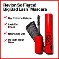 ماسكارا بيج باد لاش REVLON So Fierce! Big Bad Lash Mascara, 762 Waterproof Blackest Black, 0.34 Fl Oz