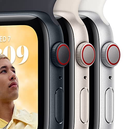 ساعة ابل (الجيل الثاني) Apple Watch SE (2nd Gen) [GPS 40mm] Smart Watch w/Midnight Aluminum Case & Midnight Sport Band - S/M. Fitness & Sleep Tracker, Crash Detection, Heart Rate Monitor, Retina Display, Water Resistant
