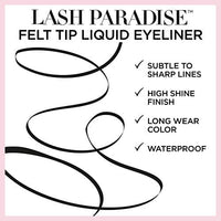 كحل سائل من لوريال باريس كوزماتيكس فوليومينوس لاش باراديس أسود L'Oreal Paris Cosmetics Voluminous Lash Paradise Liquid Eyeliner, Black, 0.05 Fluid Ounce