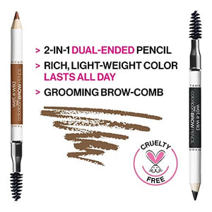 قلم حواجب من ويت ان وايلد كولور ايكون Wet n Wild Color Icon Brow Pencil, Brunettes Eyebrow, Dark Brown Eyebrow Pencil and Brush