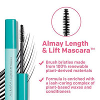 ماسكارا طويلة الأمد من ألماي Almay Lenghthening Mascara,Volume & Lift, Eye Makeup, Hypoallergenic and-Fragrance Free, 030 Black Brown, 0.24 Fl Oz (Pack of 2)