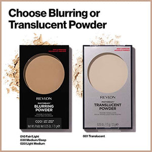 بودرة وجه من ريفلون فوتو ريدي مكياج للوجه طويل الأمد Face Powder by Revlon, PhotoReady Blurring Face Makeup, Longwear Medium- Full Coverage with Flawless Finish, Shine & Oil Free-Fragrance Free, 020 Light Medium, 0.30 Oz