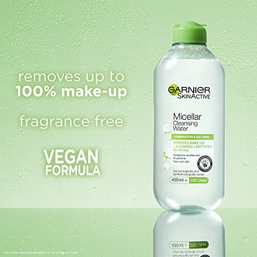 غارنييه سكين ناتشورالز ميسيلار منظف المياه المختلطة والبشرة الحساسة Garnier Skin Naturals Micellar Cleansing Water Combination & Sensitive Skin 400Ml