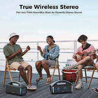 مكبر الصوت المحمول Tribit StormBox Blast Portable Speaker: 90W Loud Stereo Sound with XBass, IPX7 Waterproof Bluetooth Speaker with LED Light, PowerBank, Bluetooth 5.3&TWS, Custom EQ, 30H Playtime, Outdoor/Camping/Party