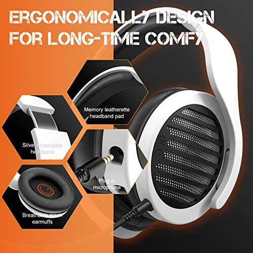 سماعة رأس لاسلكية للألعاب OCG Wireless Gaming Headset, Bluetooth Headphones with Microphone 2.4GHz USB Connection for PC, PS5,Smartphone,MacBook,Notebook,Tablet 50mm Drivers Gamer Wireless Headsets