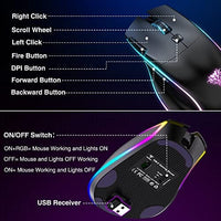 ماوس ألعاب لاسلكي بينغو BENGOO KM-2 Wireless Gaming Mouse, Computer Mouse USB Wireless Mouse with 7 Programmed Buttons 3 Adj