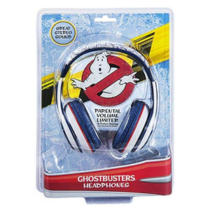 سماعات رأس سلكية للأطفال eKids Ghostbusters Kids Headphones, Adjustable Headband, Stereo Sound, 3.5Mm Jack, Wired Headphones for Kids, Tangle-Free, Volume Control, for Fans of Ghostbusters Merchandise