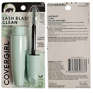 مجموعة من 2 ماسكارا كوفر جيرل لاش بلاست كلين فوليوم Pack of 2 CoverGirl Lash Blast Clean Volume Mascara, Pitch Black 795