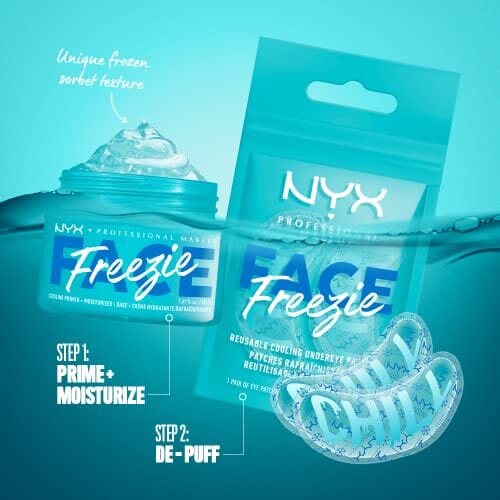 برايمر فريزى لتبريد الوجه + مرطب 10 في 1 مكياج يحضر العناية بالبشرة NYX PROFESSIONAL MAKEUP Face Freezie Cooling Primer + Moisturizer, 10-in-1 Make Up Prepping Skin Care