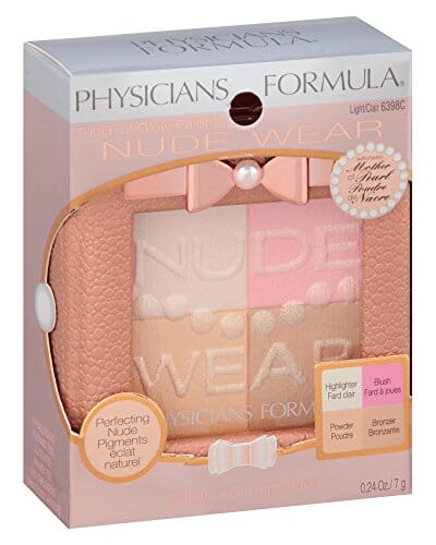 لوحة توهج مخصصة من فيزيشانز فورمولا نود وير Physicians Formula Nude Wear Custom Glow Palette, Light, 0.24 Ounce