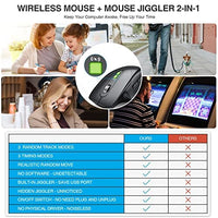 ماوس سيندا جيجلير لأجهزة الكمبيوتر المحمول 3 أوضاع ومؤقت seenda Jiggler Mouse for Laptop, 3 Modes & Timer Jiggler Wireless USB Mice, Ergonomic LED Rechargeable Moving Mouse undetectable, Random Movement Keeps Computer Awake for PC, MacBook - Black