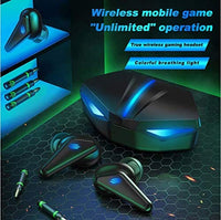 سماعات الألعاب اللاسلكية Wireless Gaming Earbuds, K55 True TWS Bluetooth 5.0 Game Earphones, 3-Hole Noise Reduction Headphone, Dual-Mode in-Ear Earbuds Suitable for Gamers/Runners/Fitters/Sports Hobbyists