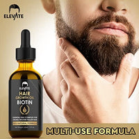 مصل لنمو الشعر زيت الخروع ELEVATE Biotin Hair Growth Serum & Castor Oil Natural Vitamin Rich Treatment for Stronger Thicker Longer Hair Regrowth & Thickening – Prevent Hair Loss & Thinning for Men & Women 2 Fl Oz 60mL