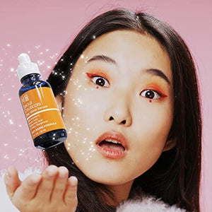 الجمال الكوري للعناية بالبشرة من سيولسيوتيكالز SeoulCeuticals Korean Skin Care Beauty - 20% Vitamin C Hyaluronic Acid Serum + CE Ferulic Acid Provides Potent Anti Aging, Anti Wrinkle 1oz