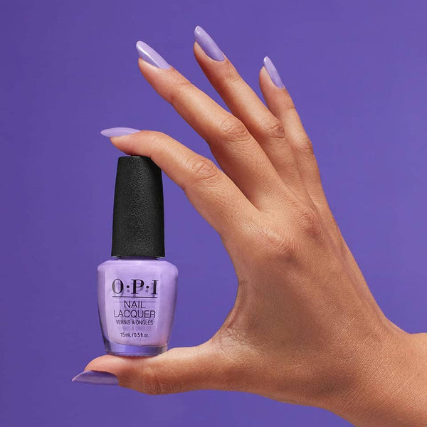 طلاء أظافر أرجواني OPI Nail Lacquer, Opaque & Vibrant Crème Finish Purple Nail Polish, Up to 7 Days of Wear, Chip Resistant & Fast Drying, Summer 2023 Collection, Summer Make the Rules, Skate to the Party, 0.5 fl oz