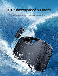 مكبر صوت بلوتوث مقاوم للماء IPX7 Waterproof Bluetooth Speaker, 40W Portable Wireless Speaker with Subwoofer, 32H Playtime, Stereo Loud Sound, Deep Bass, Outdoor Speaker, Bluetooth 5.0, Built-in Mic, for Party, Pool, Beach,gifts