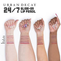 قلم الشفاه الانزلاقي 24/7 من أوربان ديكاي - محدد شفاه  URBAN DECAY 24/7 Glide-On Lip Pencil - Waterproof & Longwearing Lip Liner - Smooth, Creamy & Moisturizing Formula with Vitamin E - Prevents Lipstick from Feathering – Rush (Pink-Mauve), 0.04 Oz