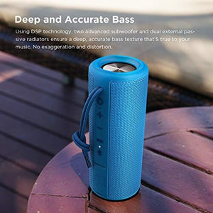 سماعات بلوتوث لاسلكية خارجية محمولة مقاومة للماء MIATONE Outdoor Portable Bluetooth Speakers Wireless Speaker Waterproof - Blue