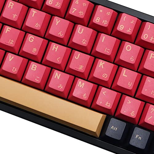 لوحة مفاتيح الألعاب MOLGRIA Red Samurai Keycaps, 129 Set PBT KeyCaps for Gaming Keyboard, Cherry Profile Dye Sublimation Custom Keycaps with Puller for Gateron Kailh Cherry MX Switch 104/87/71/61 60 Percent Keyboard