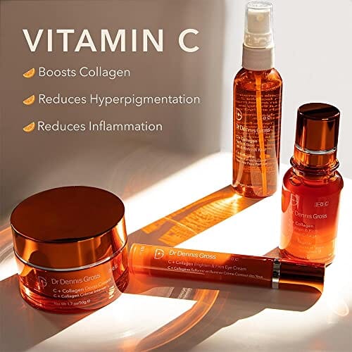 كولاجين لتفتيح وشد للبشرة الباهتة  Dr. Dennis Gross C + Collagen Brighten & Firm Vitamin C Serum: for Dull Complexion, Wrinkles, Uneven Tone and Texture, 1.0 fl oz