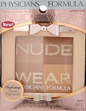 برونزر نود وير من فيزيشنز فورميلا - برونزر فاتح Physicians Formula Nude Wear Glowing Nude Bronzer - Light Bronzer - 0.24 oz