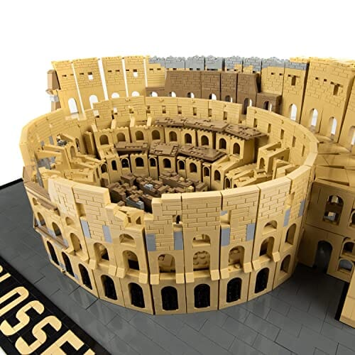 مجموعة مكعبات بناء الكولوسيوم الروماني Block Builder Roman Colosseum Building Block Set (6466pcs). Architecture Model Building Blocks for Kids and Adults