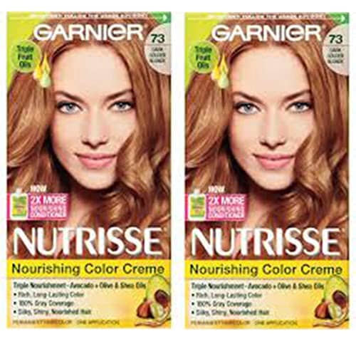 صبغة شعر جارنييه 73 أشقر ذهبي داكن 1 لكل عبوة (عبوة من قطعتين) Garnier Nutrisse Haircolor, 73 Dark Golden Blonde 1 ea (Pack of 2)
