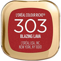 لوريال باريس مكياج ملون أحمر شفاه كريمي أصلي ومرطب L'Oreal Paris Makeup Colour Riche Original Creamy, Hydrating Satin Lipstick, 303 Blazing Lava, 1 Count