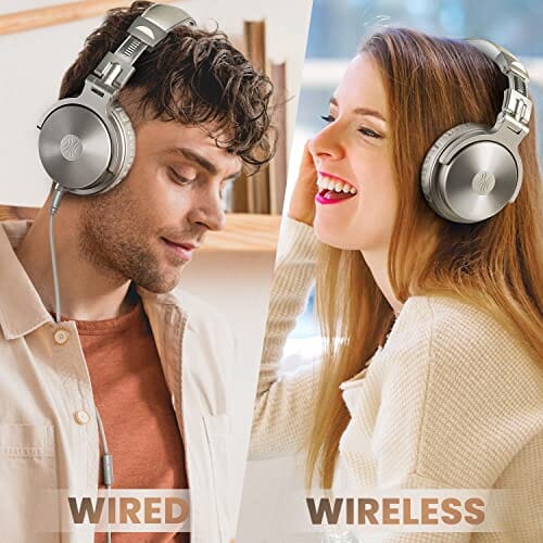 سماعات بلوتوث فوق الأذن لاسلكية / سلكية 110 ساعة صوت ستيريو OneOdio Bluetooth Over Ear Headphones - Wireless/Wired 110 Hrs Stereo Sound Bluetooth Foldable Headsets with Deep Bass 50mm Neodymium Drivers for PC/Phone - Studio Wireless Pro C, Champagne Gold