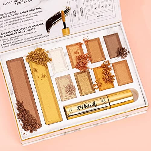 مجموعة مكياج فيزيشنز فورميولا 24 قيراط من الذهب اللامع Physicians Formula 24-Karat Gold Shimmer Makeup Set, Face Palette, The Gold Vault, Mascara, Eyeshadow, Christmas Gift