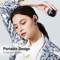 سماعات أذن لاسلكية تعمل بتقنية البلوتوث مع ميكروفون True Wireless Earbuds CALCINI Bluetooth 5.3 with Microphone, TWS Ear-buds In-ear Headphones with Charging Case,Waterproof Cordless Blue-tooth Earphones for Samsung,Android,iPhone,Running,Sport Workout