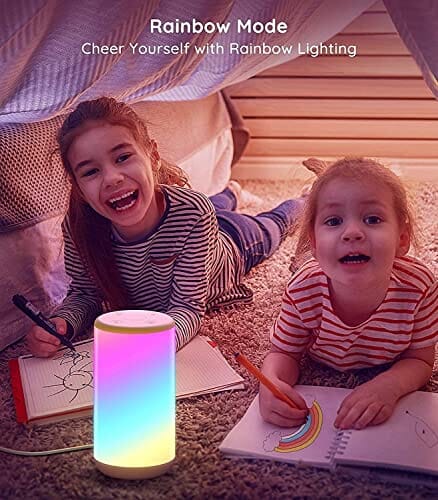 مصباح طاولة كوف Govee RGBIC Table Lamp, Smart Lamp Work with Alexa, LED Beside Lamp with Music Sync and 43 Scene Modes, Ambiance Color Changing Lamp for Bedroom Decor, Dimmable Night Light (Corded Electric)
