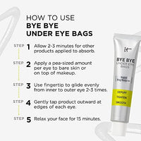 معالجة نهارية IT Cosmetics Bye Bye Under Eye Bags Daytime Treatment – Depuffs, Tightens, Smooths & Reduces Look of Wrinkles & Fine Lines – All Skin Tones – Comfortable on Bare Skin or Over Makeup - 0.5 Fl. Oz