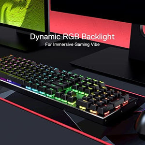 لوحة مفاتيح ألعاب بإضاءة خلفية Redragon K556 PRO Upgraded Wireless RGB Gaming Keyboard, BT/2.4Ghz Tri-Mode Aluminum Mechanical Keyboard w/No-Lag Connection, Hot-Swap Linear Quiet Red Switch