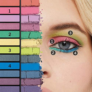 لوحة ظلال العيون ماجنيفي آيز من ريميل لندن Rimmel London Magnif'Eyes Eyeshadow Palette, 12 Shades, Blendable Formula, Versatile, 011, Rainbow, 0.5oz