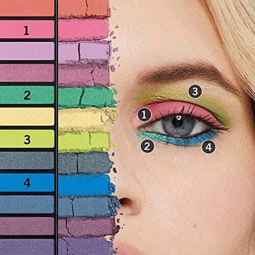 لوحة ظلال العيون ماجنيفي آيز من ريميل لندن Rimmel London Magnif'Eyes Eyeshadow Palette, 12 Shades, Blendable Formula, Versatile, 011, Rainbow, 0.5oz