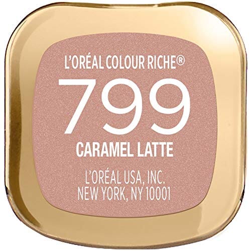 لوريال باريس مكياج ملون أحمر شفاه كريمي أصلي ومرطب L'Oreal Paris Makeup Colour Riche Original Creamy, Hydrating Satin Lipstick, 799 Caramel Latte, 1 Count