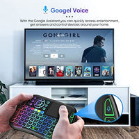 وحدة تحكم لوحة مفاتيح لاسلكية صغيرة مع مجموعة ماوس لوحة اللمس Dofalong M9 2.4GHz Mini Wireless Keyboard Controller with Touchpad Mouse Combo,for Google Voice,Smart TV,PC, Phone, Pad,and Android Project.