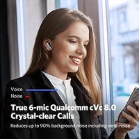 سماعات أذن لاسلكية عازلة للضوضاء  EarFun Air Pro 3 Noise Cancelling Wireless Earbuds, Qualcomm® aptX™ Adaptive Sound, 6 Mics CVC 8.0 ENC, Bluetooth 5.3 Earbuds, Multipoint Connection, 45H Playtime, App Customize EQ, Wireless Charging