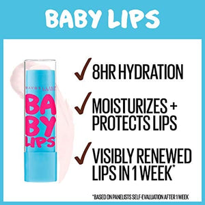 مرطب شفاه بيبي ليبس من ميبيلين نيويورك 3 عبوات Maybelline New York Baby Lips Moisturizing Lip Balm 3-pack, Lip Care Essentials, 3 Shades