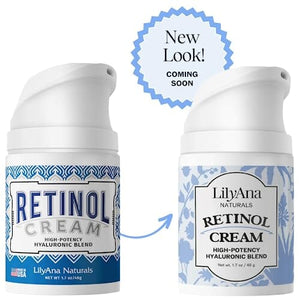 مرطب مضاد للشيخوخة للوجه والرقبة  LilyAna Naturals Retinol Cream - Made in USA, Anti Aging Moisturizer for Face and Neck,Wrinkle, Retinol Complex - 1.7oz