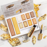 مجموعة مكياج فيزيشنز فورميولا 24 قيراط من الذهب اللامع Physicians Formula 24-Karat Gold Shimmer Makeup Set, Face Palette, The Gold Vault, Mascara, Eyeshadow, Christmas Gift