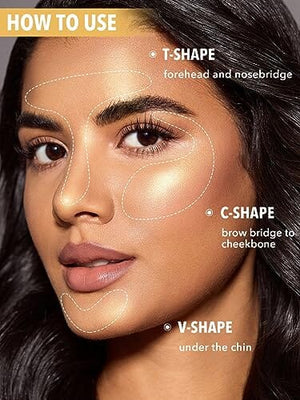 كريم هايلايتر ستيك يدوم طويلاً لمكياج هايلايتر غير قابل للتكتل - فانيليا فروست SHEGLAM Cream Highlighter Stick Long Lasting Brightening Non-Caking Highlighter Makeup - Vanilla Frost