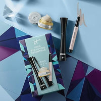 مجموعة هدايا آي تي كوزماتيكس الأساسية التي تحبينها IT Cosmetics Your Eye-Loving Essentials Gift Set – 3-Piece Makeup + Skincare Kit – Includes Moisturizing Eye Cream, Brightening Eyeshadow Stick & Volumizing Black Mascara – Full Size Favorites