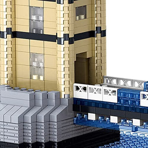 مجموعة مكعبات بناء جسر برج لندن TzFioy London Tower Bridge Building Blocks Set (1936Pcs) Famous World Architecture Educational Toys Micro Bricks for Kids Adults